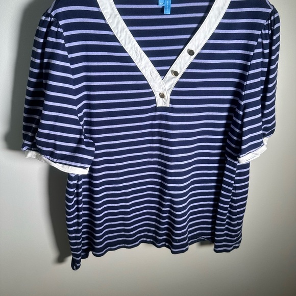 Draper James Striped Tee 1X NWOT - Picture 2 of 6